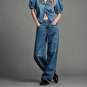 FRAME Low Slung Barrel Jeans in Caramia